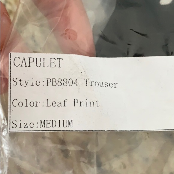 NWT. Anthropologie x Capulet leaf Print trousers - Picture 8 of 9